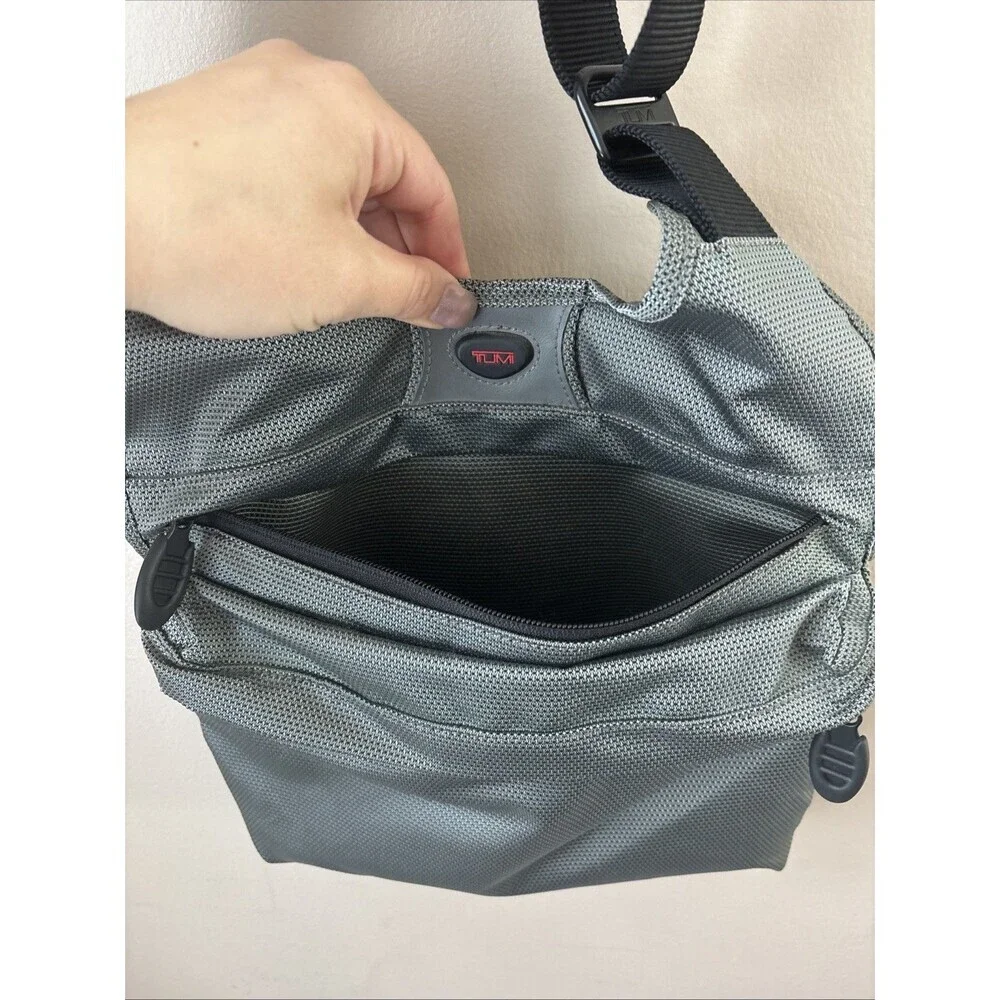 Tumi T-Tech Messenger Bag Gray Ballistic Nylon Crossbody